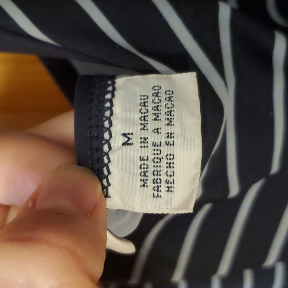 Tommy Hilfiger Womans Stretch Navy Striped Sleeveless Racerback Dress Size M - Picture 10 of 12